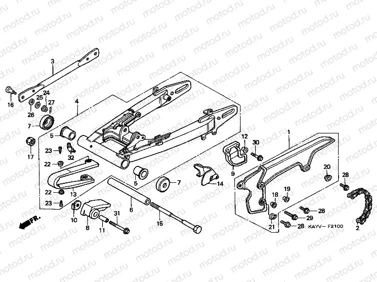 F-21 SWING ARM / CHAIN ​​CABINET