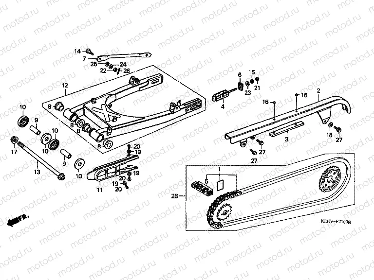 F-21 SWING ARM / CHAIN ​​CABINET