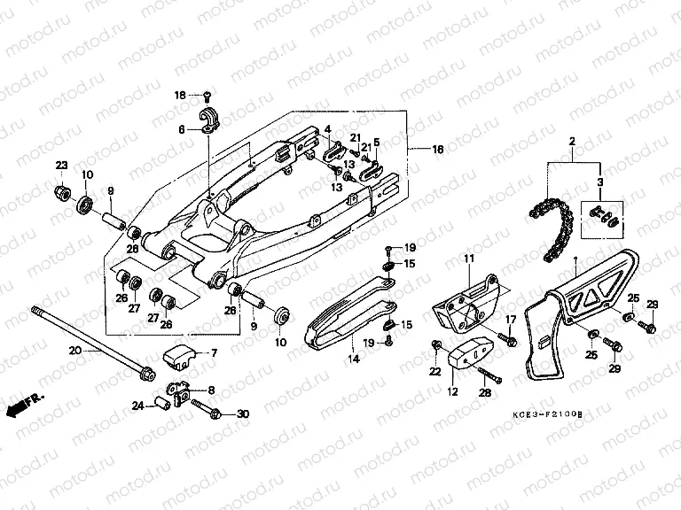 F-21 SWING ARM / CHAIN ​​CABINET