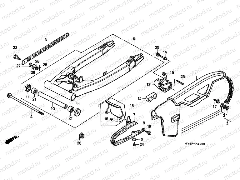 F-21 SWING ARM / CHAIN ​​CABINET