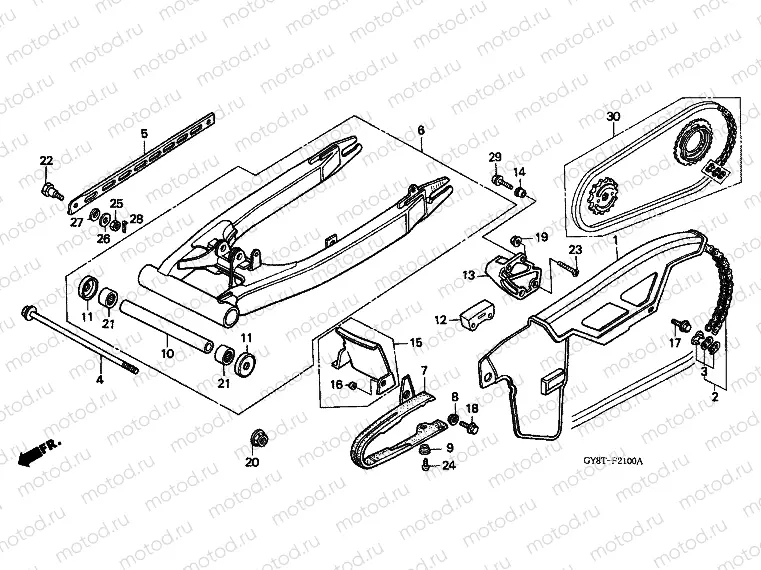 F-21 SWING ARM / CHAIN ​​CABINET