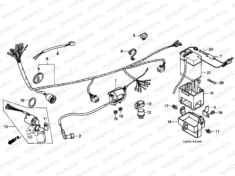 F-21 WIRING HARNESS / IGNITION COIL / BATTERY