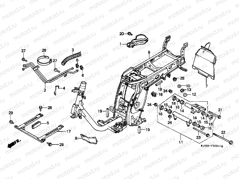 F-22-1 FRAME HOUSING (CH125G)