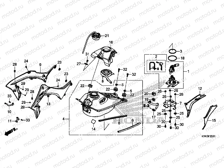F-22-1 FUEL TANK (CRF110FK/L/M/N)