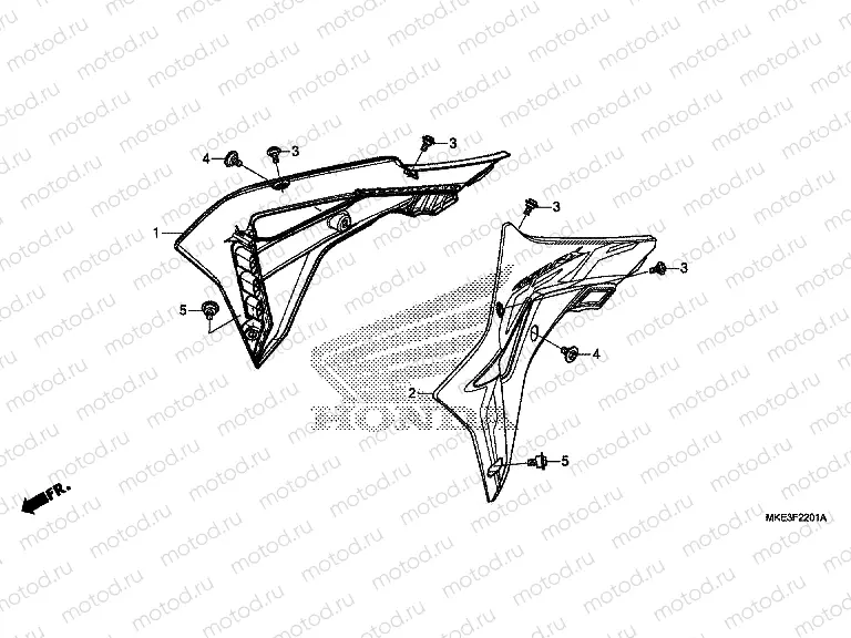 F-22-1 RADIATOR SHROUD (CRF450RX)