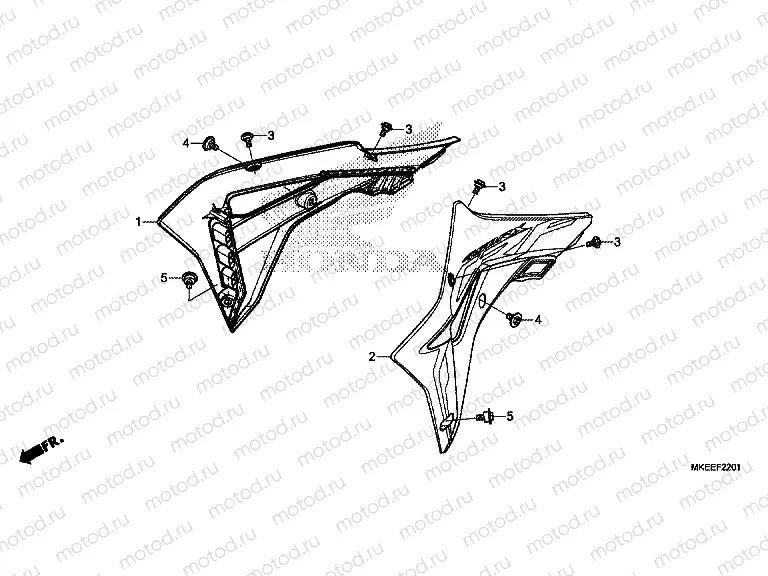 F-22-1 RADIATOR SHROUD (CRF450RX)