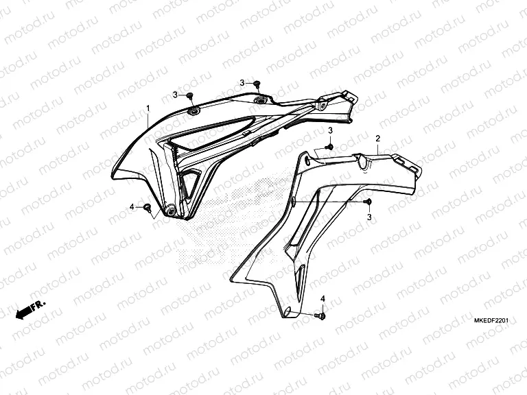 F-22-1 RADIATOR SHROUD  CRF450RX