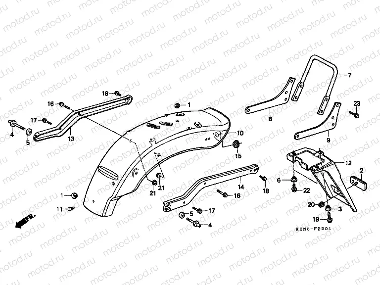 F-22-1 REAR FENDER (CMX250CT)