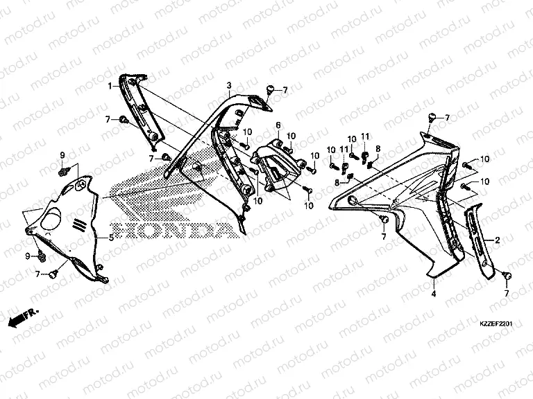F-22-1 SHROUD (CRF250RL / RLA)