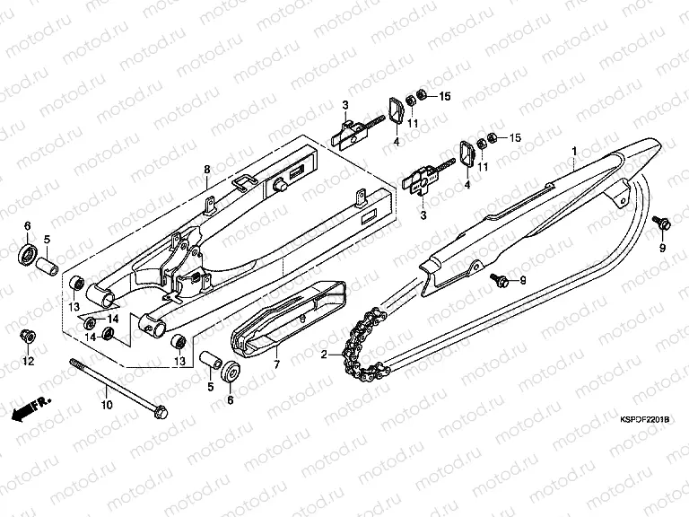 F-22-1 SWING ARM (CBF150MB / MC)