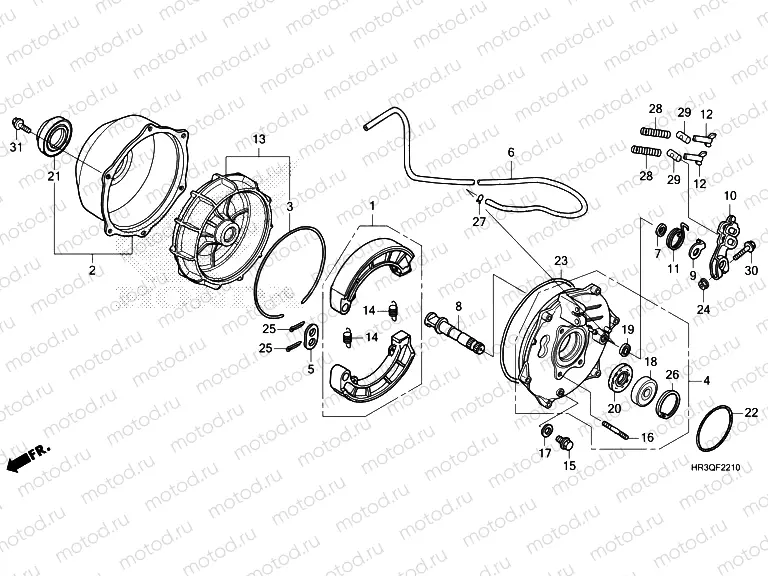 F-22-10 REAR BRAKE PANEL