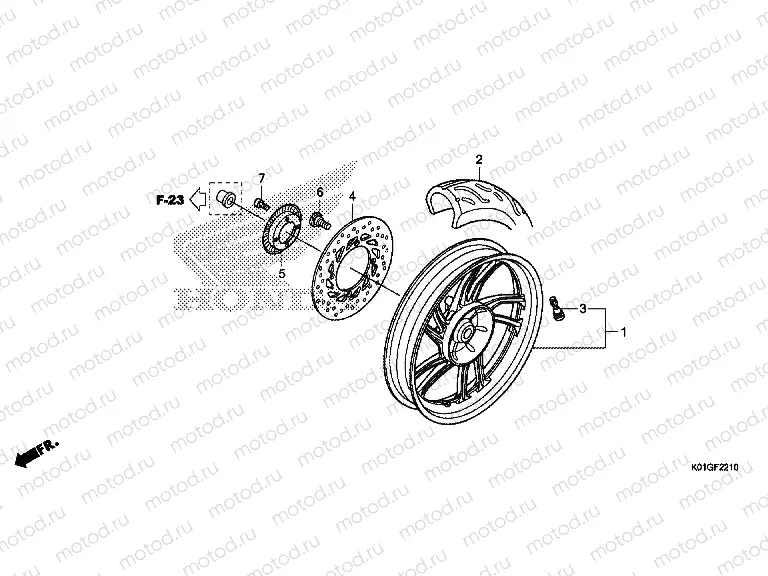 F-22-10 REAR WHEEL