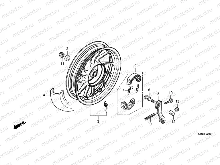 F-22-10 REAR WHEEL