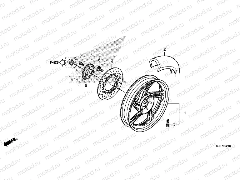 F-22-10 REAR WHEEL