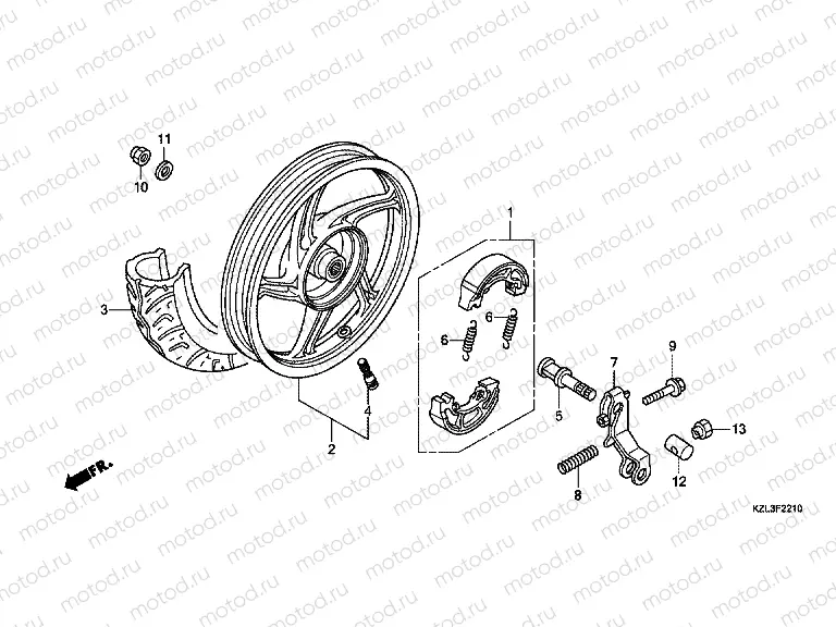 F-22-10 REAR WHEEL