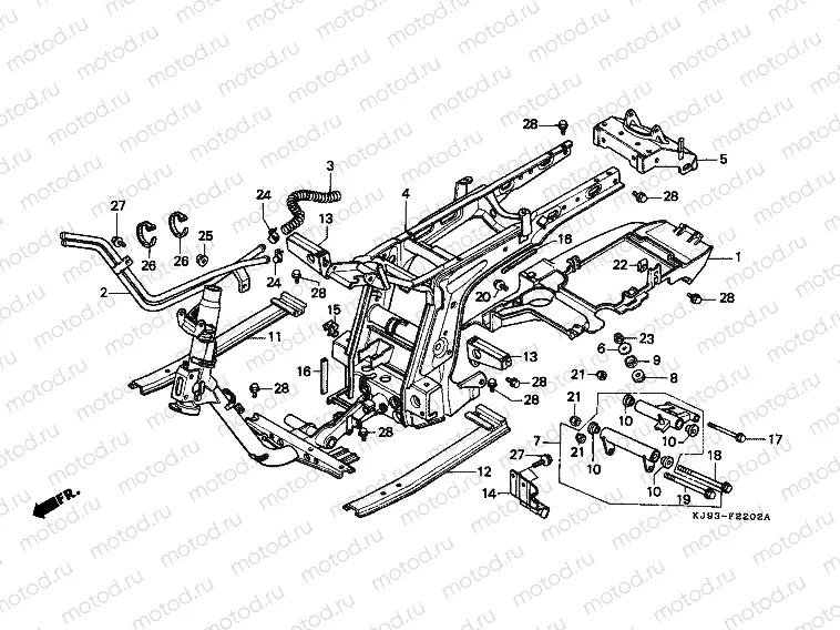 F-22-2 FRAME HOUSING (CH125J / L / M / N / P / R)