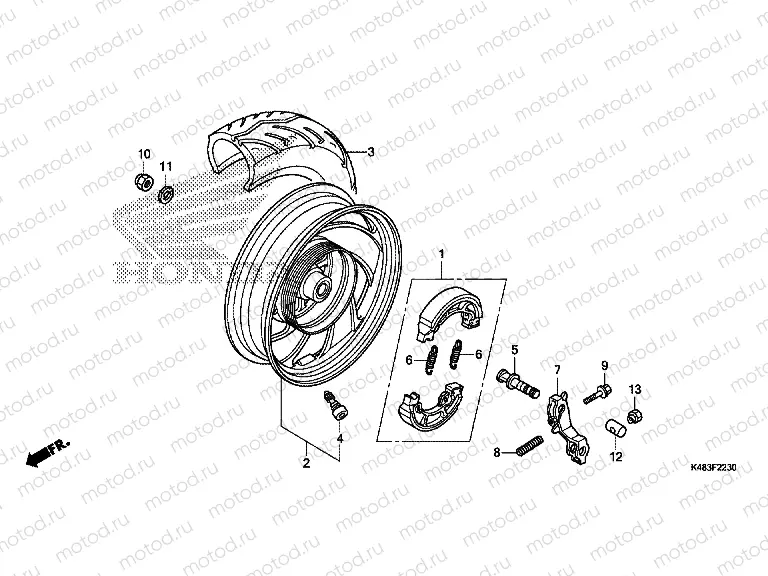 F-22-30 REAR WHEEL