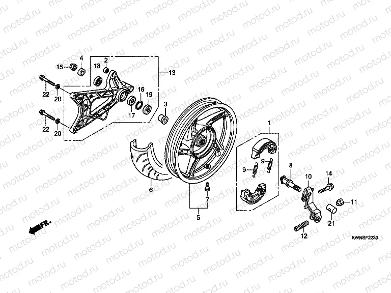 F-22-30 REAR WHEEL / SWING