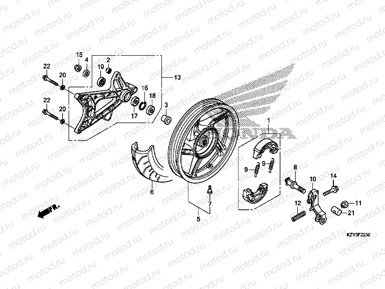 F-22-30 REAR WHEEL / SWING