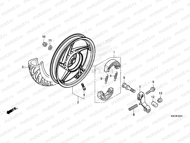F-22-31 REAR WHEEL