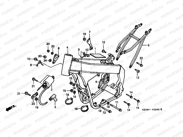 F-22 FRAME / IGNITION COIL