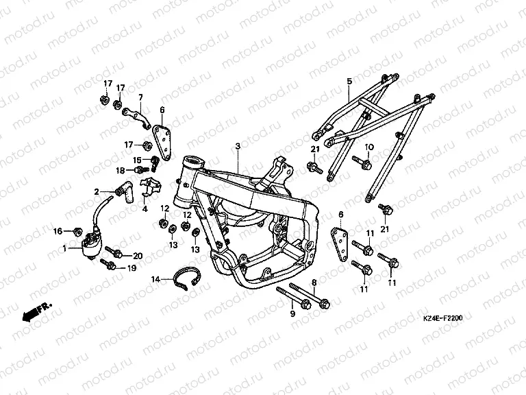 F-22 FRAME / IGNITION COIL