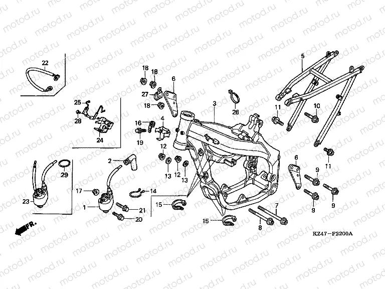 F-22 FRAME / IGNITION COIL