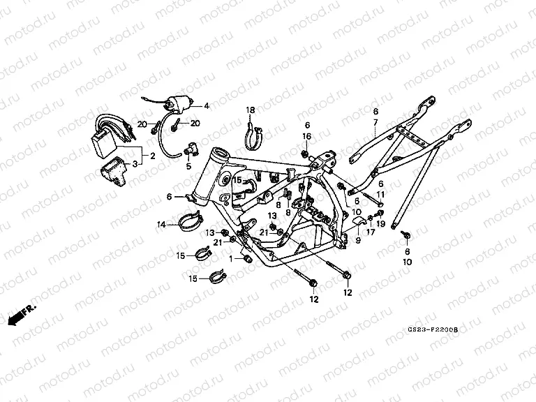 F-22 FRAME / IGNITION COIL