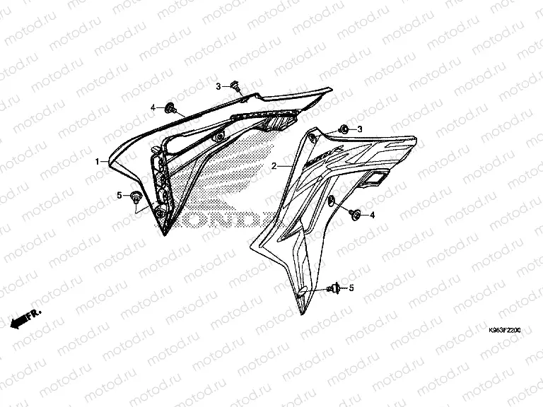 F-22 RADIATOR SHROUD (CRF250R)