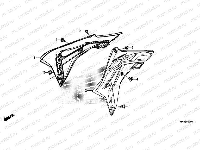 F-22 RADIATOR SHROUD (CRF450R)