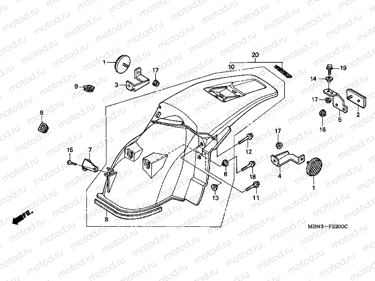 F-22 REAR FENDER (CM)