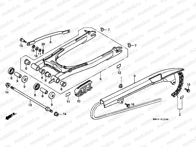 F-22 REAR FORK