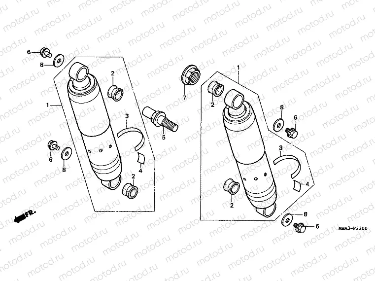 F-22 REAR SHOCK ABSORBER