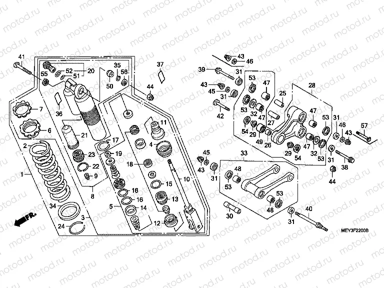 F-22 REAR SHOCK ABSORBER