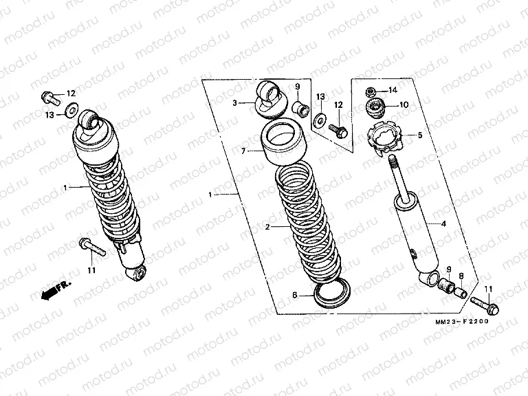 F-22 REAR SHOCK ABSORBER