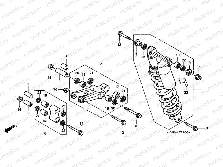 F-22 REAR SHOCK ABSORBER