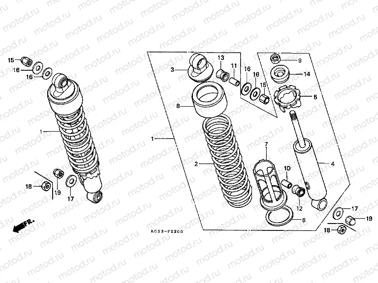 F-22 REAR SHOCK ABSORBER