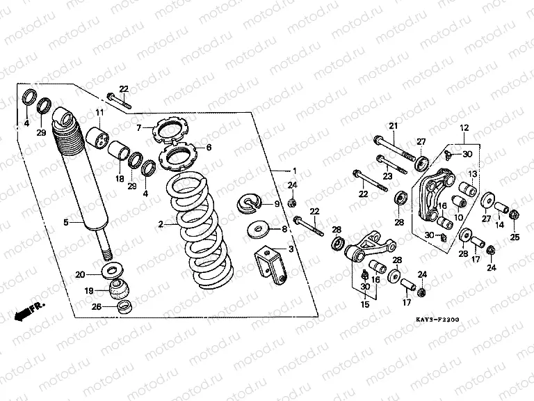F-22 REAR SHOCK ABSORBER