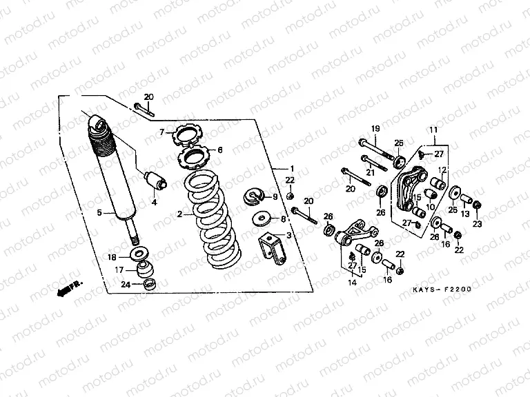 F-22 REAR SHOCK ABSORBER