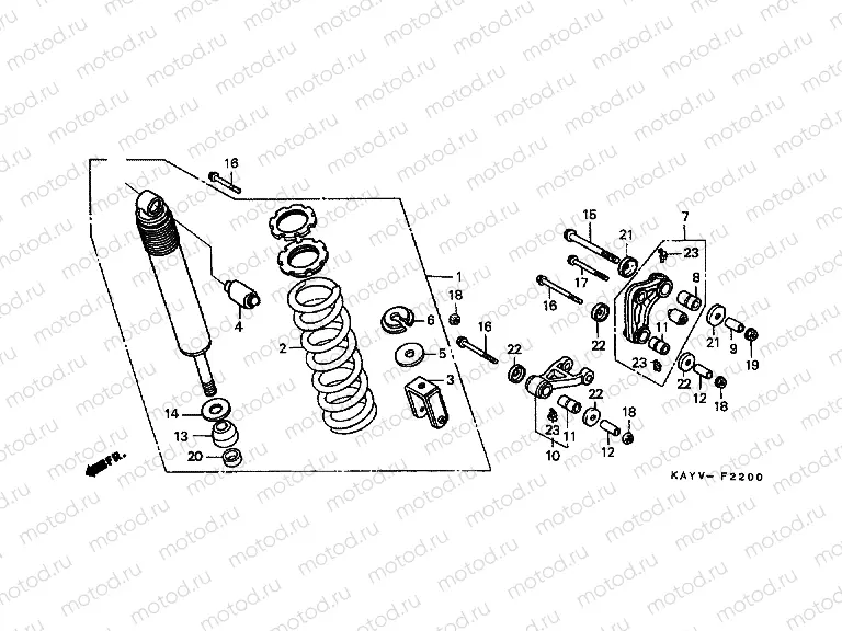 F-22 REAR SHOCK ABSORBER