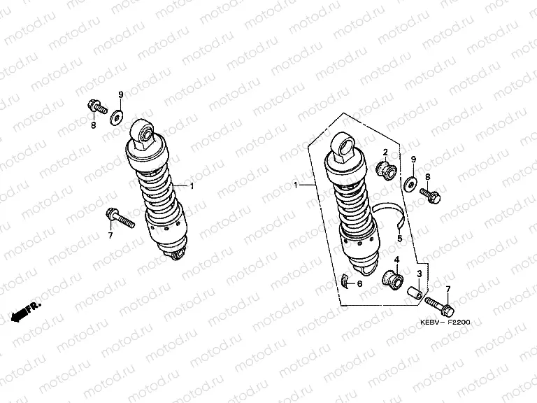 F-22 REAR SHOCK ABSORBER