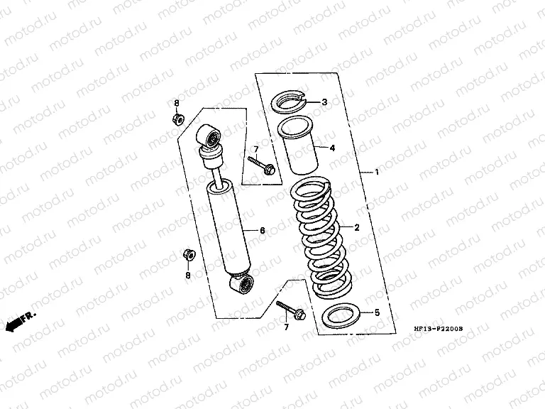 F-22 REAR SHOCK ABSORBER