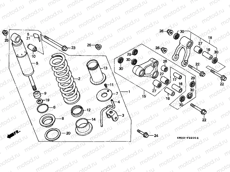 F-22 REAR SHOCK ABSORBER