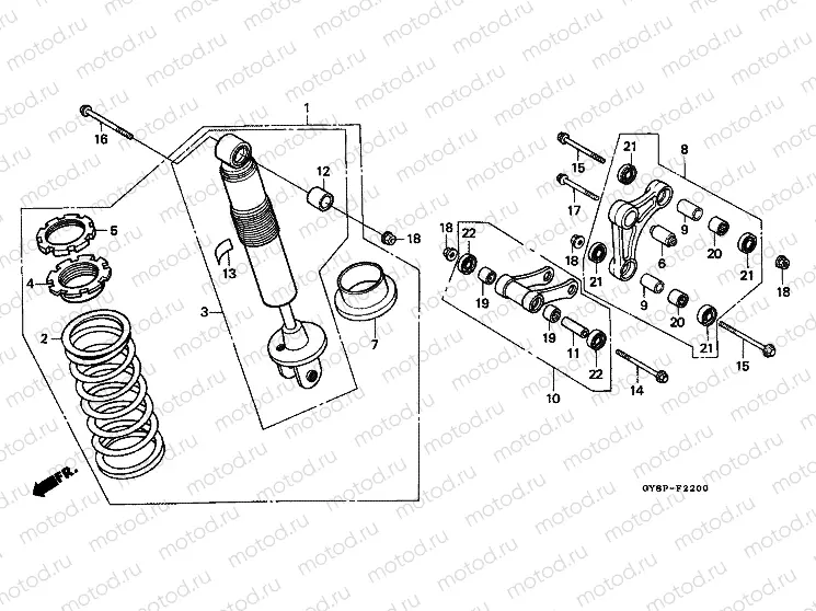F-22 REAR SHOCK ABSORBER