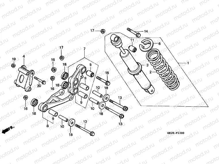 F-22 REAR SHOCK ABSORBER