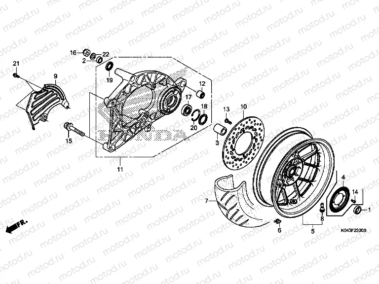 F-22 REAR WHEEL / SWING