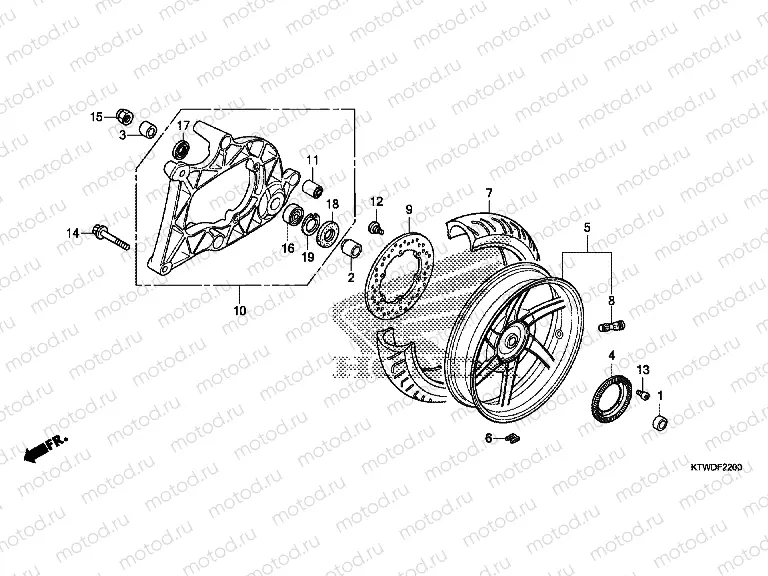 F-22 REAR WHEEL / SWING