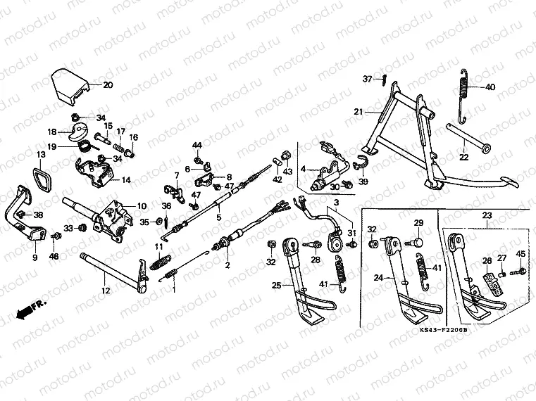 F-22 SUPPORT / BRAKE PEDAL