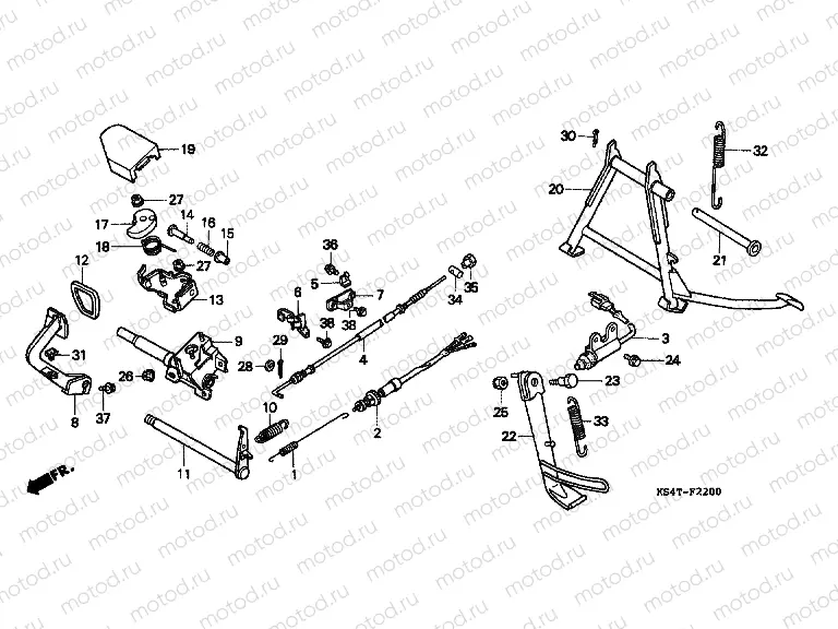 F-22 SUPPORT / BRAKE PEDAL