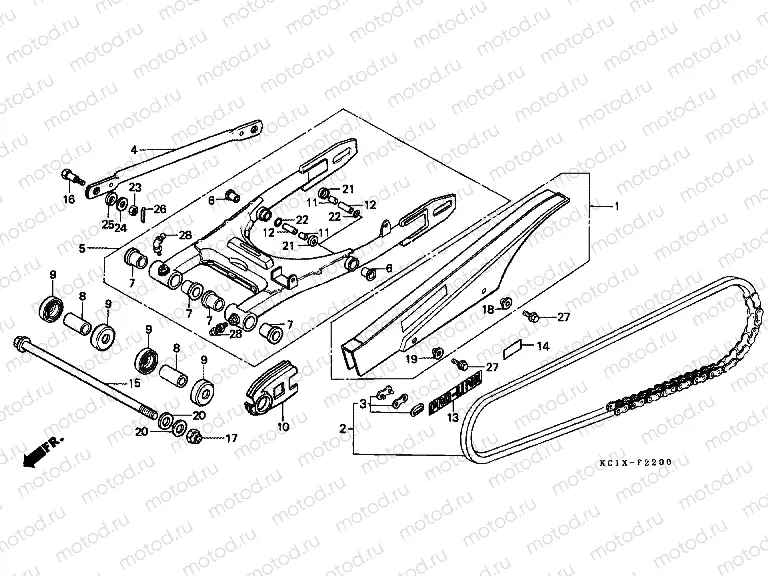 F-22 SWING ARM / CHAIN ​​CABINET